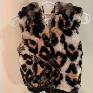 Forever Me Fuzzy cat eared vest zip up hoodie size 18 months